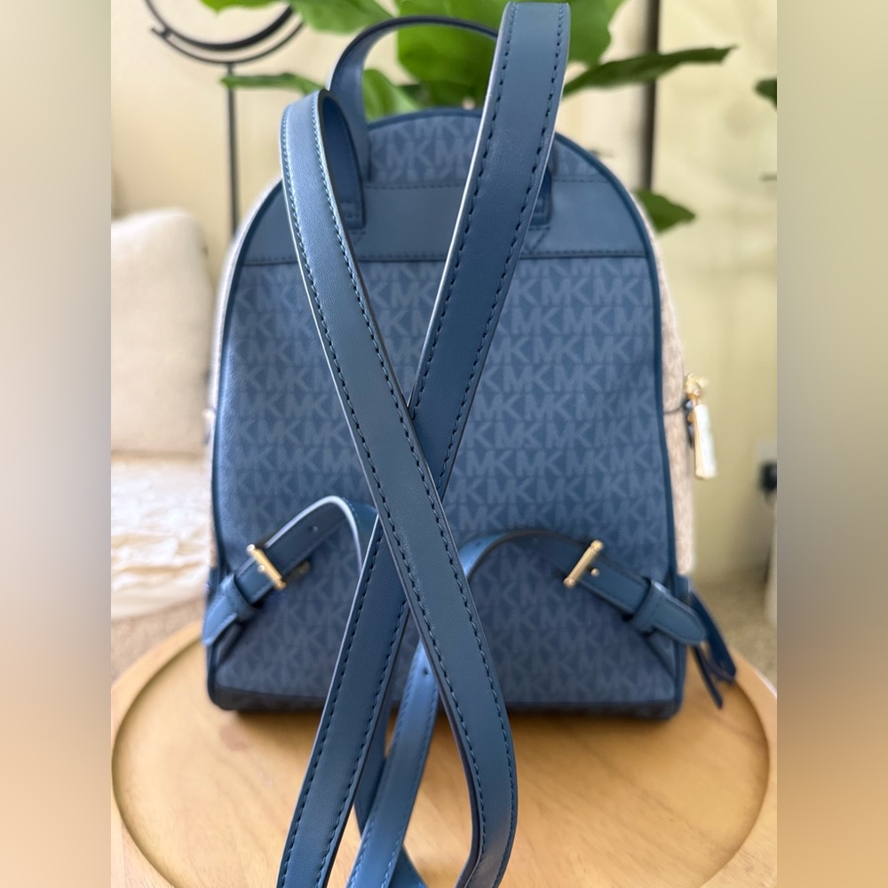 Michael Kors Rhea Zip Medium Backpack, Dark Chambray Multi - Picture 6 of 9